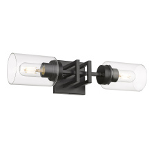 Golden 6070-2W BLK-BLK - Golden Lighting Tribeca 2-light Wall Sconce in Matte Black